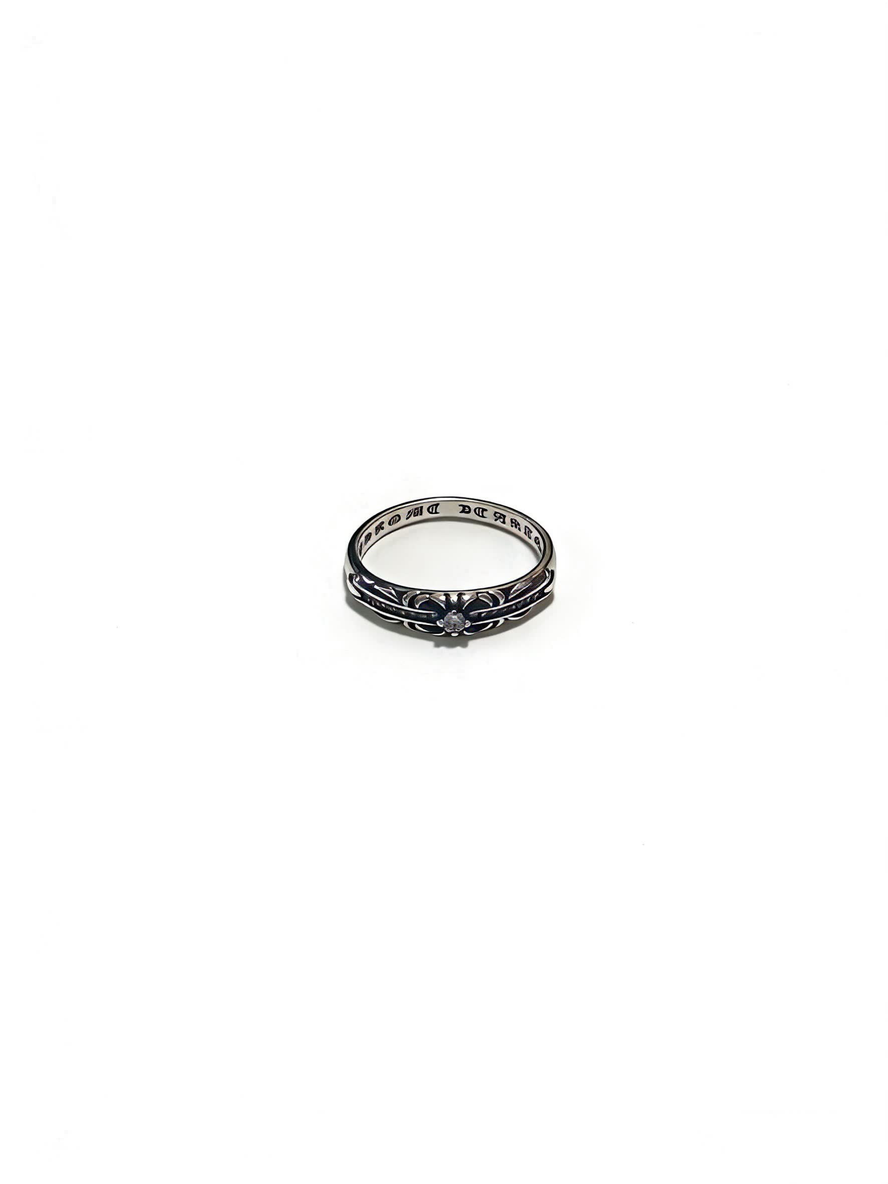 Chrome Hearts Silver Ring with Floral Design